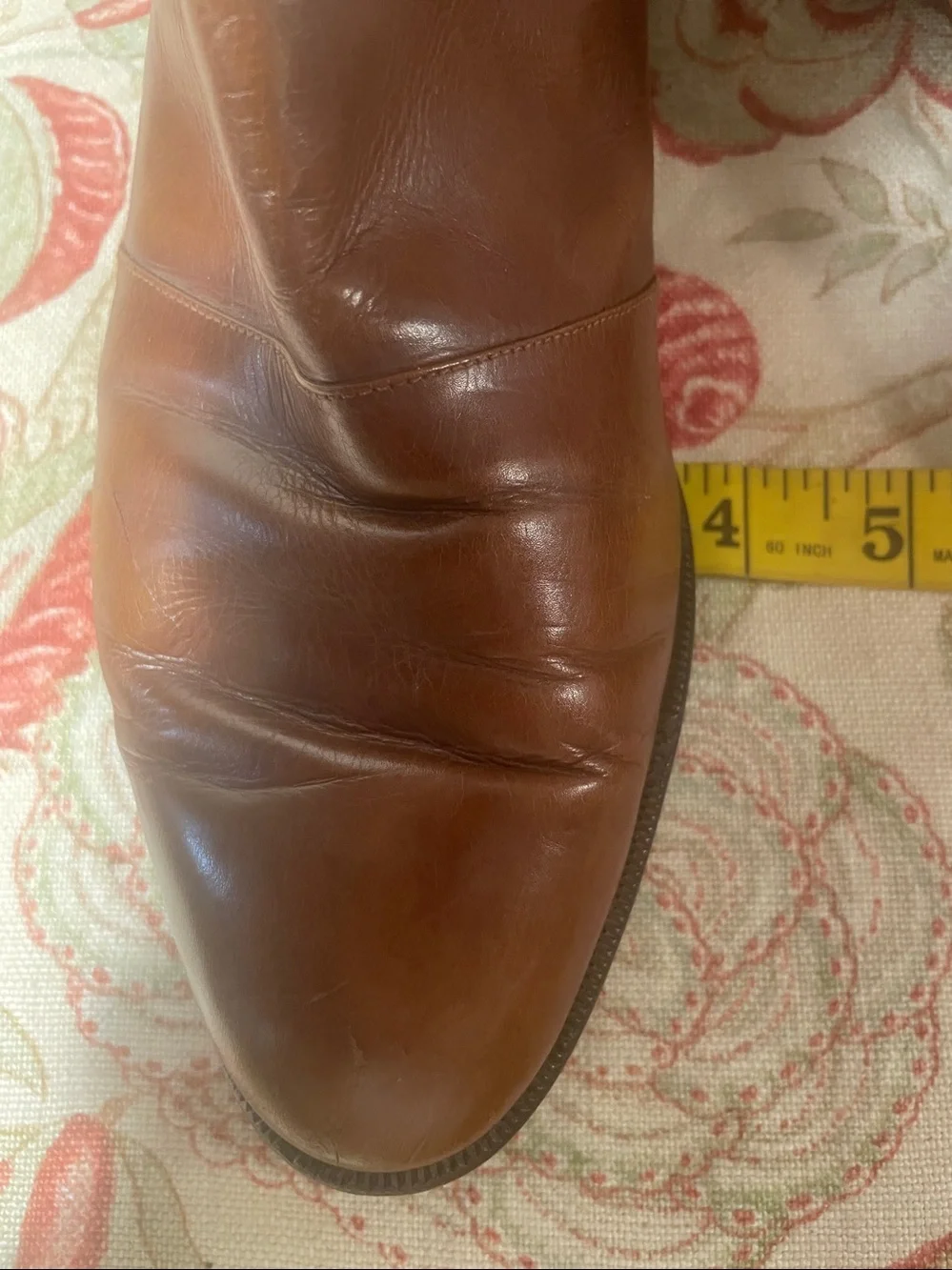 Salvatore Ferragamo Tall Knee High Cognac Leather Vintage
